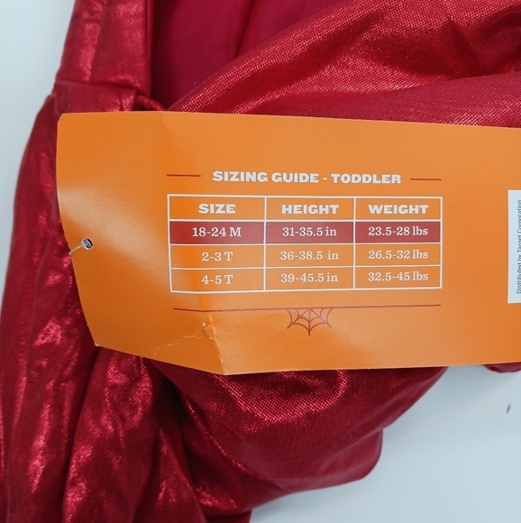 Target Kids Red Squid Costume Toddler Halloween Squid Jumpsuit Halloween - Picture 3 of 8